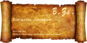 Barazsu Zsombor névjegykártya